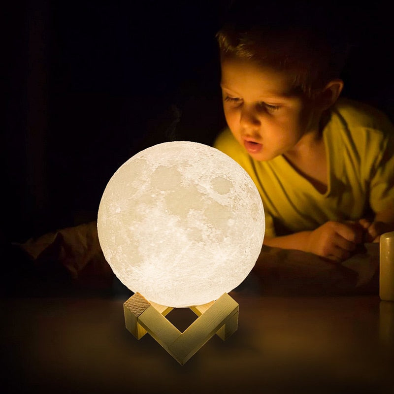 Moon Lamp Rechargeable with Remote